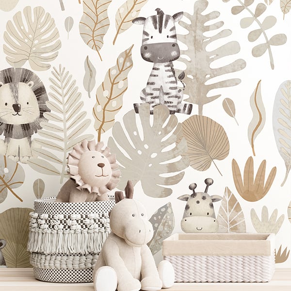Galerie Wallpaper Product code: 14837_2 - Little Explorers 2 Wallpaper Collection - Beige - Silver Grey Colours -  