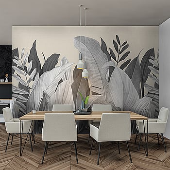 Galerie Wallcoverings Product Code 18000 - Tropical Wallpaper Collection - Almond Colours -  
