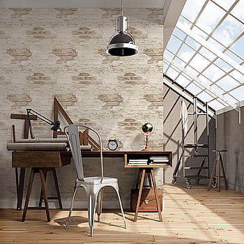 Galerie Wallcoverings Product Code G45355 - Grunge Wallpaper Collection - Cream Brown Colours -  