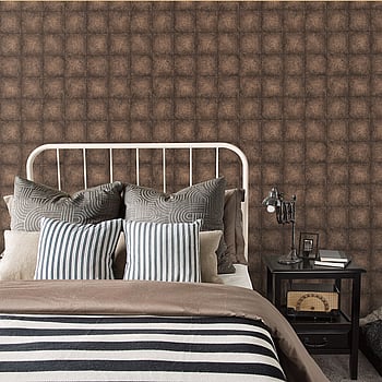 Galerie Wallcoverings Product Code G67792 - Ambiance Wallpaper Collection - Brown Copper Colours -  
