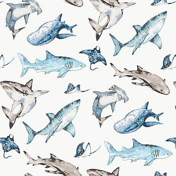 Galerie Wallcoverings Product Code G78592 - Kids & Teens Wallpaper Collection - White Blue Brown Colours -  